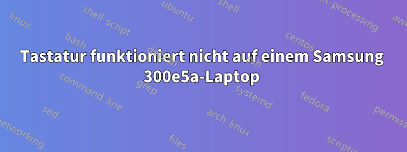 Tastatur funktioniert nicht auf einem Samsung 300e5a-Laptop