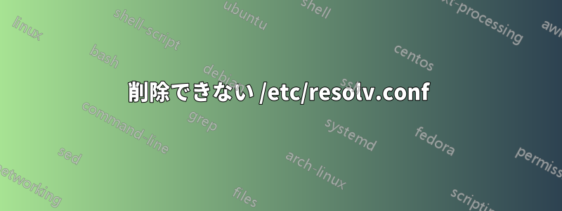 削除できない /etc/resolv.conf