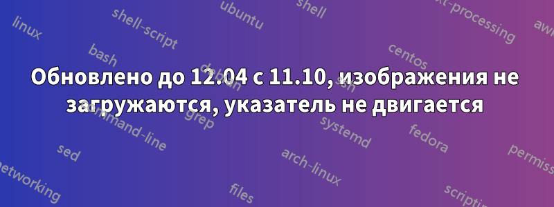 Обновлено до 12.04 с 11.10, изображения не загружаются, указатель не двигается