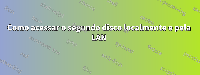 Como acessar o segundo disco localmente e pela LAN