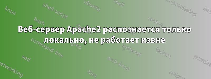 Веб-сервер Apache2 распознается только локально, не работает извне