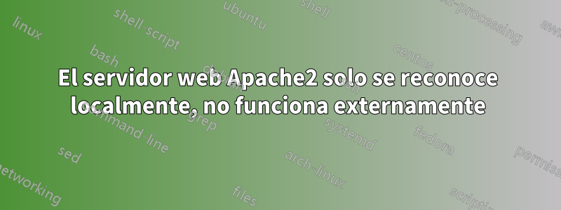 El servidor web Apache2 solo se reconoce localmente, no funciona externamente