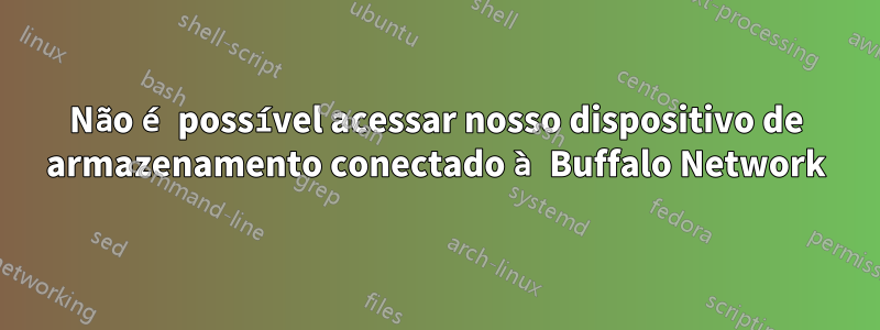 Não é possível acessar nosso dispositivo de armazenamento conectado à Buffalo Network