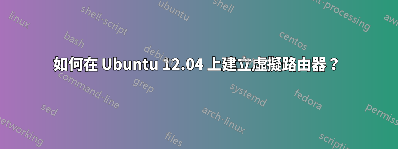 如何在 Ubuntu 12.04 上建立虛擬路由器？