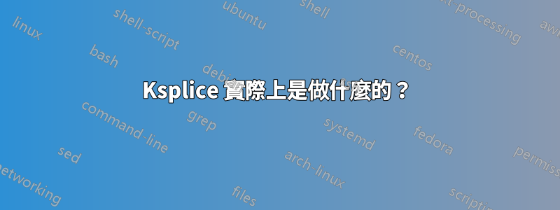 Ksplice 實際上是做什麼的？