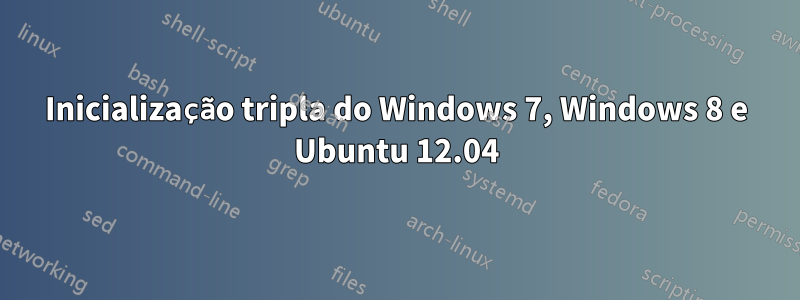 Inicialização tripla do Windows 7, Windows 8 e Ubuntu 12.04