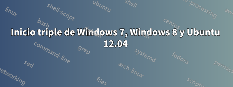 Inicio triple de Windows 7, Windows 8 y Ubuntu 12.04