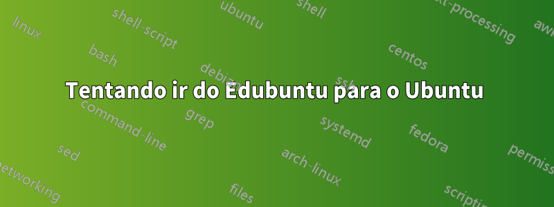 Tentando ir do Edubuntu para o Ubuntu