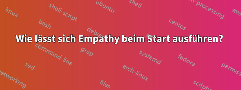 Wie lässt sich Empathy beim Start ausführen?