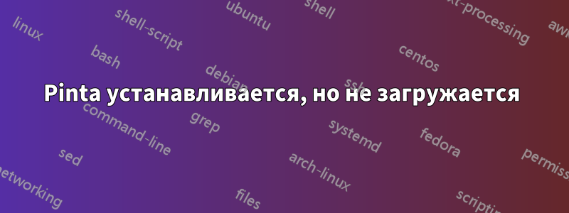 Pinta устанавливается, но не загружается