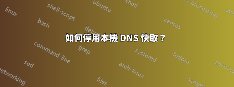 如何停用本機 DNS 快取？