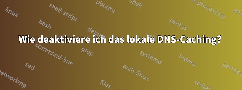 Wie deaktiviere ich das lokale DNS-Caching?