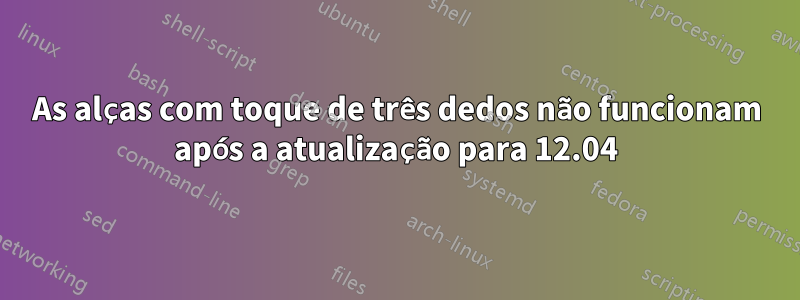 As alças com toque de três dedos não funcionam após a atualização para 12.04