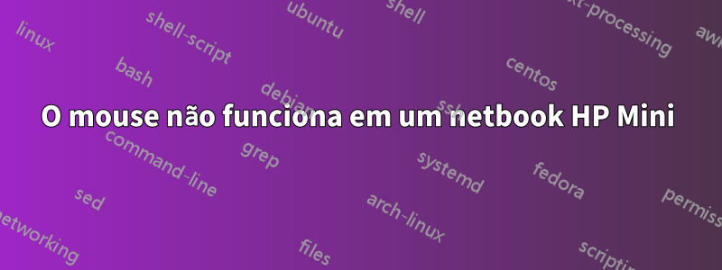 O mouse não funciona em um netbook HP Mini