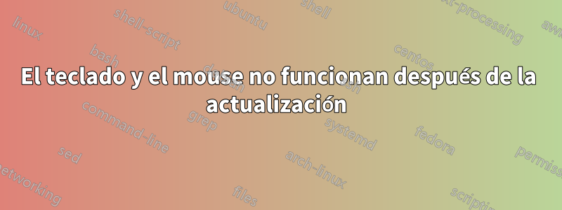 El teclado y el mouse no funcionan después de la actualización 