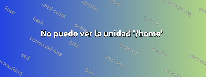 No puedo ver la unidad '/home'