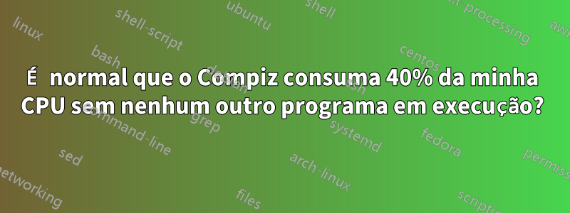 É normal que o Compiz consuma 40% da minha CPU sem nenhum outro programa em execução?