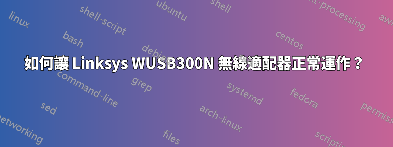 如何讓 Linksys WUSB300N 無線適配器正常運作？