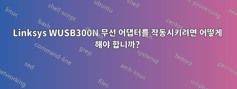 Linksys WUSB300N 무선 어댑터를 작동시키려면 어떻게 해야 합니까?