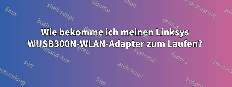 Wie bekomme ich meinen Linksys WUSB300N-WLAN-Adapter zum Laufen?