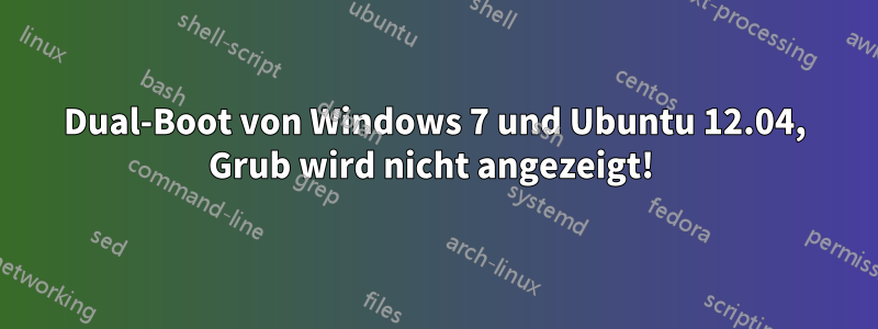 Dual-Boot von Windows 7 und Ubuntu 12.04, Grub wird nicht angezeigt! 