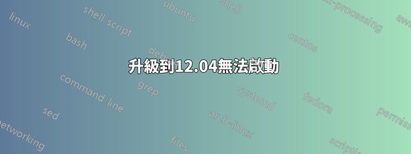 升級到12.04無法啟動