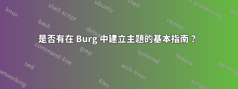 是否有在 Burg 中建立主題的基本指南？
