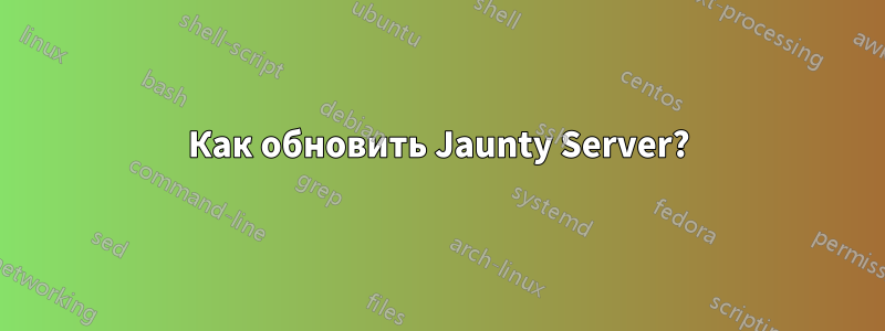Как обновить Jaunty Server?