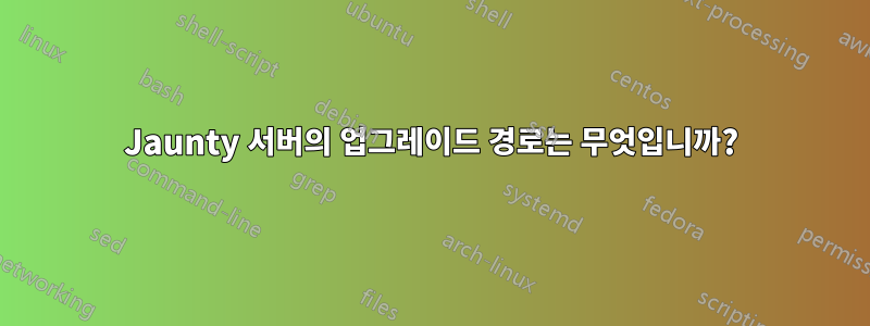 Jaunty 서버의 업그레이드 경로는 무엇입니까?