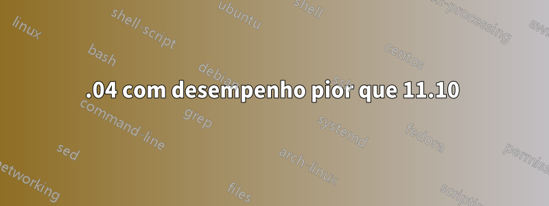 12.04 com desempenho pior que 11.10