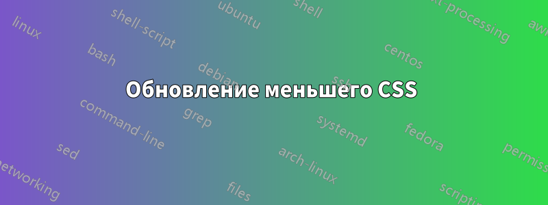 Обновление меньшего CSS
