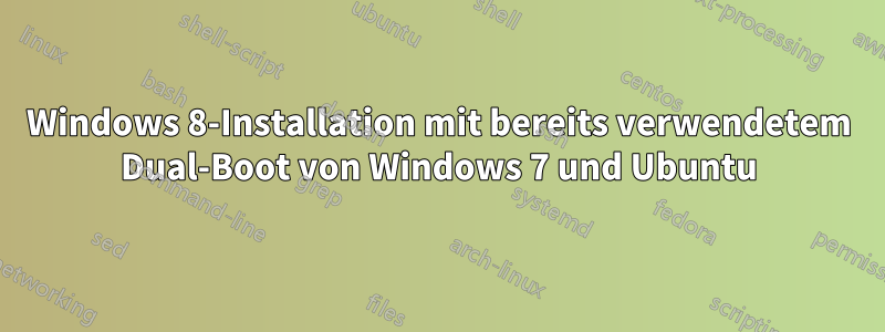 Windows 8-Installation mit bereits verwendetem Dual-Boot von Windows 7 und Ubuntu