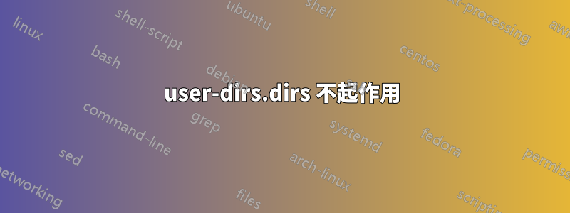 user-dirs.dirs 不起作用