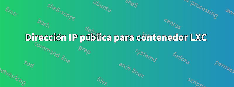 Dirección IP pública para contenedor LXC