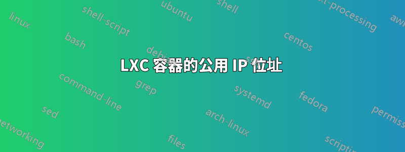 LXC 容器的公用 IP 位址
