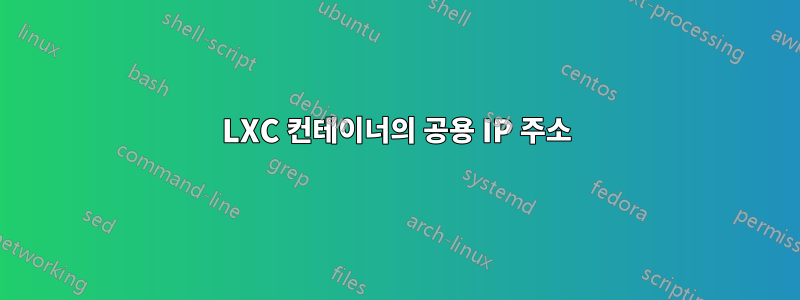 LXC 컨테이너의 공용 IP 주소