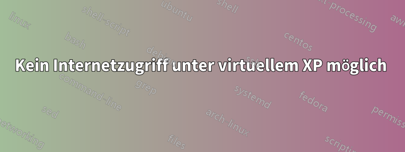 Kein Internetzugriff unter virtuellem XP möglich
