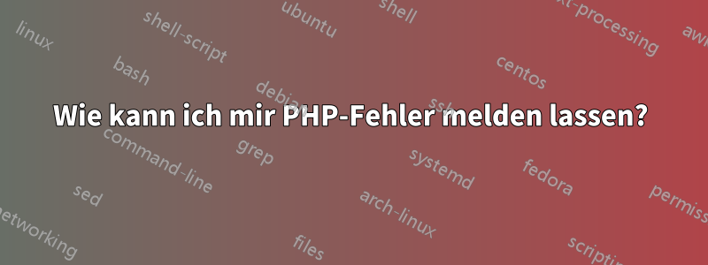 Wie kann ich mir PHP-Fehler melden lassen?