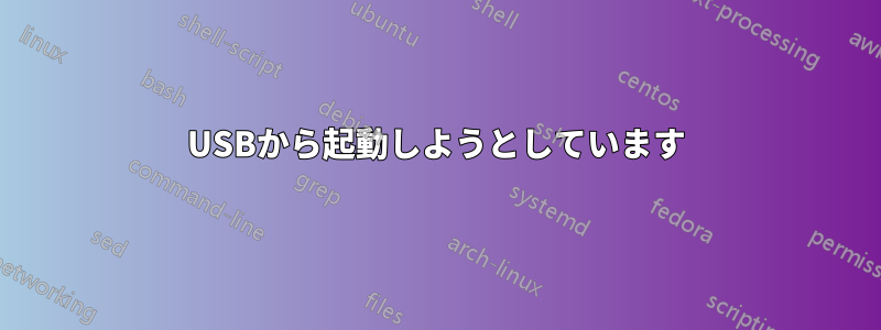 USBから起動しようとしています