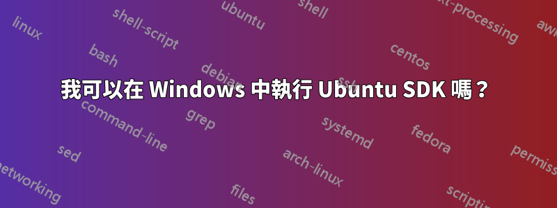 我可以在 Windows 中執行 Ubuntu SDK 嗎？