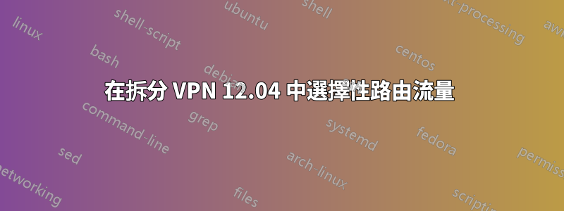 在拆分 VPN 12.04 中選擇性路由流量