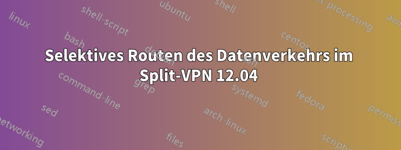 Selektives Routen des Datenverkehrs im Split-VPN 12.04