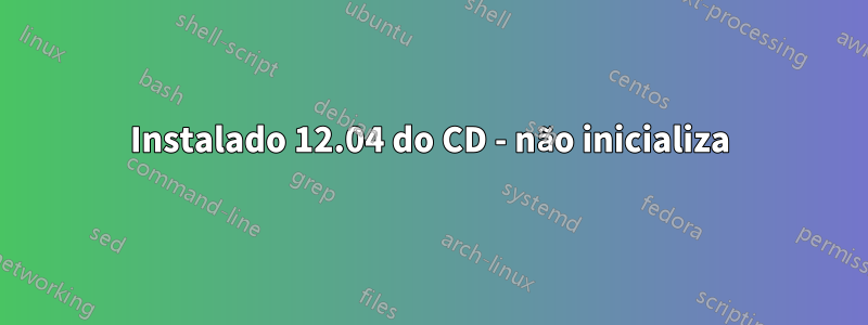 Instalado 12.04 do CD - não inicializa