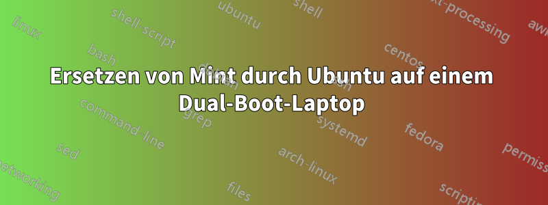 Ersetzen von Mint durch Ubuntu auf einem Dual-Boot-Laptop
