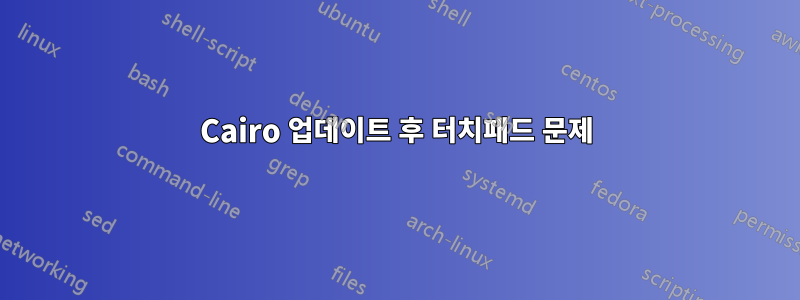 Cairo 업데이트 후 터치패드 문제