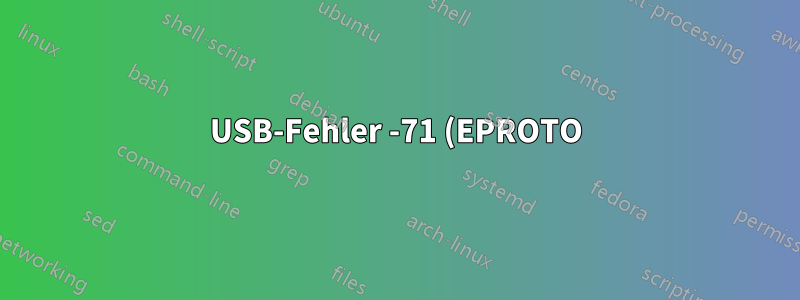 USB-Fehler -71 (EPROTO) mit einem Gamepad