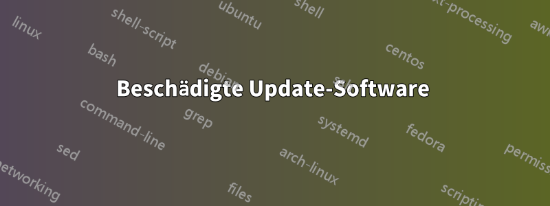 Beschädigte Update-Software