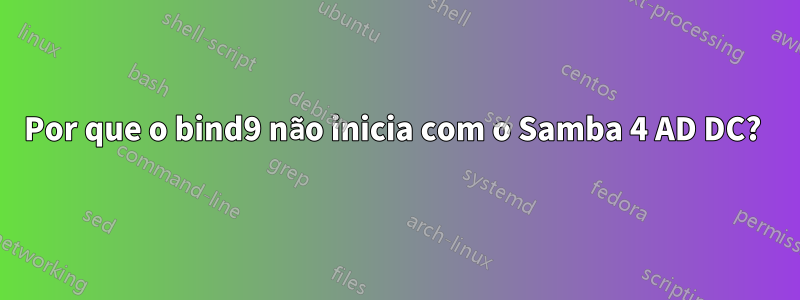 Por que o bind9 não inicia com o Samba 4 AD DC? 