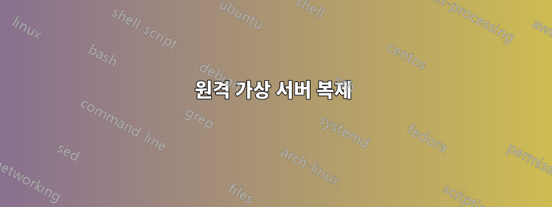 원격 가상 서버 복제