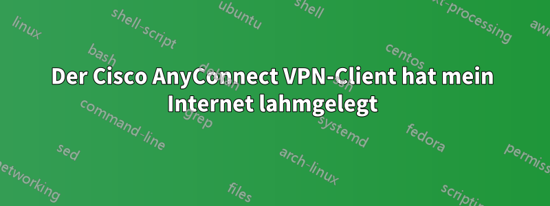 Der Cisco AnyConnect VPN-Client hat mein Internet lahmgelegt